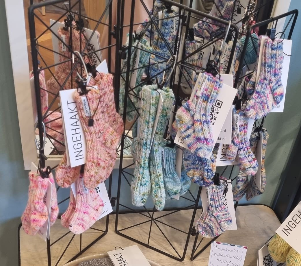 Sfeerimpressie Ingehaakt's producten bij concordia in Enschede