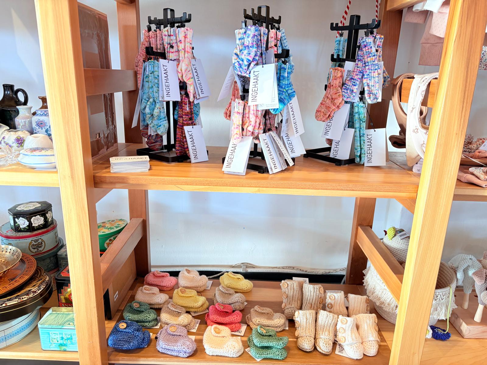 Sfeerimpressie Ingehaakt's producten bij PIT conceptstore Utrecht