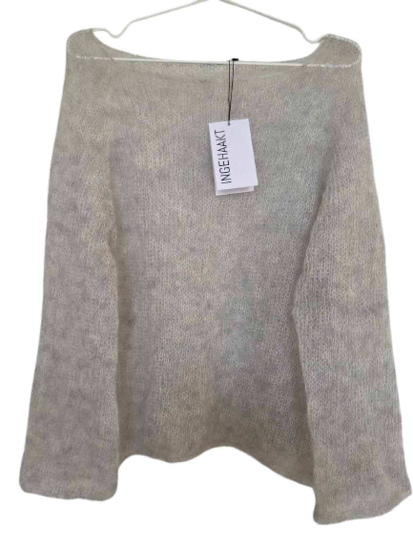 Ingehaakt luchtig gebreide mohair trui 